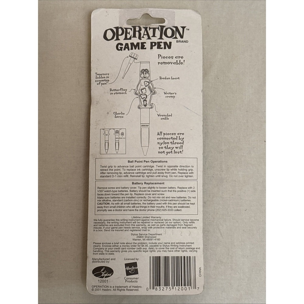 VTG Hasbro Operation Scrabble Game Pens Collectible Toy New Sealed 2001 2003 - Picture 3 of 5